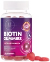 Vitamine di capelli Gummy con Biotin 5000 mcg - Supporto per la crescita dei capelli con Vitamine E & C per Thicker, Più forti & Belli capelli - Pelle per capelli e unghie Vitamina per le donne, Non OGM, Gluten Free - 60 Gummies