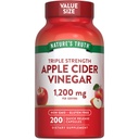 Estratto di Aceto di Sidro di Mela di Verità della Natura | 1200mg | 200 pillole | Forza Extra | Dimensione del valore | Non-GMO, Integratore senza glutine