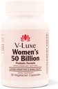 Probiotici V-Luxe 50 miliardi di CFU per vaginosi batterica, infezioni del lievito, & UTIs supportato dalla scienza, formulato per le donne, rimedio naturale per bilanciare pH e prevenire infezioni ricorrenti | 30 giorni di alimentazione