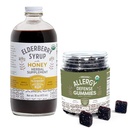 Integratore di erbe Syrup & Gummies Bundle – Una bottiglia di 16oz di sirup di sambuco con miele & 7oz Gummies di sambuco originale fatto da solo ingredienti biologici negli Stati Uniti