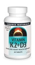Vitamina K2 + D3 Bone & Heart Health Complex - 400 IU Vitamina D3 & 100 mcg Vitamina K2 (MK-7) con Calcio - 60 compresse