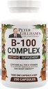 Equilibrato vitamina B Complex 100mg 250 capsule, energia e supporto Metabolismo. Contiene tutte le vitamine B di Peter Gillham's Life Essentials,