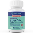 WELMATE - Rilievo del dolore urinario (72 compresse) - Phenazopyridine cloridrato 99.5mg - Dolore urinario, Urgenza, & Discomfort - Massima resistenza - Farmaci over-the-Counter