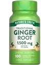 Estratto di radice di zenzero della natura | 1.500mg | 100 conte | da estratto di radice di zenzero | Non-GMO e Gluten Supplemento gratuito