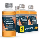 Pedialyte Soluzione di elettroliti rapida di idratazione, arancione, bevanda di idratazione, 33.8 Fl Oz (Pack of 4)