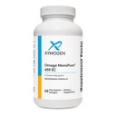XYMOGEN Omega MonoPure 650 EC - Omega-3 Integratori di olio di pesce per le donne e gli uomini - con EPA, DHA & DPA - Softgel più piccoli con 3X maggiore assorbimento - Supporta un cuore sano e cognizione (60 Softgels)