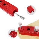 165mm Bussola per la lavorazione del legno Scribe Gauge, Regolatore di disegno ad arco metrico regolabile Scribing Circle Regolatore di marcatura Gauge Circle Marking Tool (rosso)