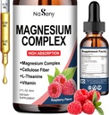 Integratore complesso di magnesio, 400 mg di glicinato di magnesio, miscela di vitamina Malate & Citrate per le donne e gli uomini, ad alto assorbimento - per il rilassamento, buon sonno & Nerve Salute (60ML/Raspberry)