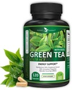 Potente giardino Estratto di tè verde con energia naturale EGCG, messa a fuoco mentale, supporto immunitario, antiossidante e sana formula cardiaca, non OGM 120 Estratto di tè verde