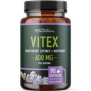 Vitex Chasteberry Supplement 600mg | Agnus Castus for Women's Hormone Balance, Menopause, Regolarità Menstruale e Acne ormonale* | Certificato senza glutine, Vegetariano | 90 capsule, 3-Month Alimentazione