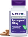 Natrol Pycnogenol Capsules, Antiossidante Protezione, Supplemento Protegge contro l'ossidazione cellulare e di età-relativo Danni, Estratto di corteccia di pino marittimo europeo, Supporta la Circolazione, 50 mg, 60 Conte