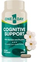 Un supplemento cognitivo di un giorno – Supplemento cervello per sostenere le prestazioni cognitive per gli uomini e le donne con Bacopa. Include anche Rhodiola, & Santo Basilio, 30 capsule (Packaging May Vary)