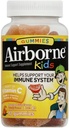 Airborne 500mg Vitamina C + Zinc Immune Support Supplemento Gummies per bambini, Assorted Fruit Flavor, Gluten Free Crafted Blend with Powerful Antioxidants Vitamins C & E, 42 Gummies (4 Pack)