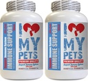 Amo il mio gatto PETS LLC Immune Booster Treats - CAT Immune Support - Booster - Supplemento sano - gatto Liver Supplement - 120 Treats (2 bottiglie)