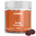 Droppels Iron Gummies 18mg per le donne e gli uomini – Vegan Plant-Based Iron Supplement | Supporta energia e salute del sangue | Pectin-Based, Non-OGM, Gluten & Gelatin Free | Tamarind Flavor, 60 Count