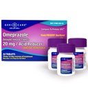 GeriCare Omeprazole Delayed Release Tablets 20mg Stomach Acid Riduttore Pillole per 24 ore Rilievo di bruciore di stomaco- Acido Reflux Medicina per trattare le compresse frequenti di bruciore di stomaco- Anti-Acid sollievo (42 Conte)