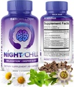 Notte Chill Sleep Supplement – 60 capsule - Restful Sleep Support con DHH-B da Magnolia Bark e L-Theanine Supplement - Stress Calm Mood Support - Pillole dormienti per adulti da MaxLife Naturals