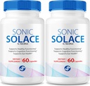 (2 Pack) Sonic Solace - Formula avanzata per mantenere l'udito sano, Solace sonico ufficiale per la salute dell'orecchio, tutto il supporto naturale per il benessere generale, SonicSolace Review (120 capsule)