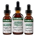 NutraMedix Detox Support Bundle - Sealantro (Chlorella, Cilantro Leaf & Pacific Cold-Water Red Seaweed), Sparga (Astragalus) & Burbur Pinella Extract for Cleansing & Detox Support - Set 3 pezzi