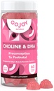 Prenatal Choline & DHA Gummies - Preconcezione a Postnatal Gummy Vitamin Supplemento per le donne incinte - Addolcito con Monk Fruit - 3rd Party Tested - Non OGM, Gluten Free, Vegan
