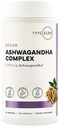 Tipo Zero KSM-66 Estratto di radice di Ashwagandha 1,200mg, 60 Serve - Alta potenza 5% Withanolides - con Turmerico, Rhodiola Rosea e BioPerine Black Pepper Extract - 180 Caps Veggie