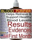Purificatore di sangue per recuperare e sostenere il flusso sanguigno. Integratore naturale per pulire, tonico e rafforzare i vostri organi. 2 oz