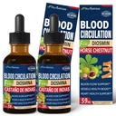 Gocce di circolazione sanguigna, supplemento di ossigeno nitrico per flusso sanguigno, pressione e salute del cuore W/Horse Chestnut Extract Liquid. Castaño de Indias y Diosmina para la Circulacion y Varices. 4 oz