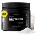 Polvere di elettroliti giornalieri di Livingood, Polvere di idratazione di elettroliti con Magensium, Potassium, Sale marino e Acqua di cocco Miscela di bevanda elettrolita gratuita, Keto, senza glutine, senza aroma, 30 Serve