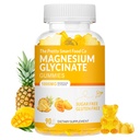 Magnesio Glycinate Gummies 1000mg - 90 Ct | Integratori di Potassio di Magnesio per il Rilassamento, Rilievo di Stress, con Vitamina D, B6, CoQ10 per il supporto calma e sonno - Mango Ananas Gummies