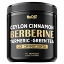 Integratore di Berberina. curcumina curcuma, tè verde & più - Supporto salute del cuore, gestione del corpo e sistema immunitario - 90 capsule per 3 mesi di alimentazione