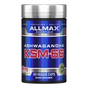 ALLMAX Essentials Ashwagandha KSM-66 (60 Caps Veggie) - Aumentare la resistenza muscolare & Recupero - Non OGM, Gluten Free - 30 Serve