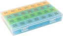Organizzatore di pillole mensile 1 volta al giorno con caso DustProof, Extra Large 4 settimane scatola di pillole una volta al giorno, 28 giorni contenitore di pillole 1 al giorno, caso settimanale di vitamina, organizzatore di medicina quotidiana per olio di pesce