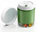 Grande organizzatore di pillole, bottiglie di erogazione di pillole giornaliere con 7 grandi scomparti, scatola di pillola di jumbo, contenitore di stoccaggio di pillole per la vitamina, olio di pesce, supplemento di medicina, facile girare il coperchio con etichetta allegato, verde