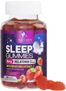 Dormire Gummies per Adulti Extra Forza 8mg - Melatonina con Estratto di Passiflora per il sonno riposante - Veloce agisce Melatonin sonno Gomma Supplemento, Vegan, Non OGM, Sapore di fragole - 60 Gummies