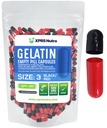 XPRS Nutra Size 3 capsule vuote - 100 Conta capsule Gelatina Vuota - Pillole Riempimento capsula fai da te - Pure Bovine Pill Gel Caps Fillable for Do-It-Yourself Vitamins and Supplements (nero/rosso)