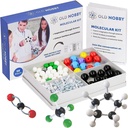 Old Nobby Chemistry Modello Kit - 115 pezzi Modello molecolare Set include Atomi, Obbligazioni, Guida didattica - STEM Science Tool for Students, Organic Chemistry, Molecular Learning - Modelli colorati