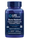 Estensione di vita Bone Restore Calcium Supplemento Chewable Tablets, Bone Salute Supplemento, Calcio, Vitamina D, Minerali, Gluten Free, Non OGM, 60 compresse