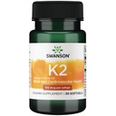 Swanson Vitamin K2 (Menaquinone-7) - Integratore di vitamina che supporta la salute cardiovascolare e ossa - Realizzato da Natto giapponese per aiutare a regolare il calcio - (30 Softgels, 100mcg ciascuno)