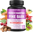 French Maritime Pine Bark Capsules with French Maritime Pine Bark, Hawthorn, Bosweillia e Altro - 90 Capsule per 3 mesi di fornitura