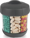 Mossime Extra Large Pill Organizer con TPU Soft Lid, Easy Open Pill Dispenser Medicine Organizer, Un mese di viaggio Vitamin Supplement Pill Box, 7 scomparti caso Pillola per farmaci Contenitore