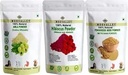 Combo organic Dried Amla, Hibiscus e Methi (Fenugreek) Polvere (ogni 100 Gram/3.5 Ounce) Hyllanthus Emblica Hibiscus Rosa-Sinensis Trigonella Foenum-Graecum