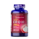 Puritan's Pride Coenzyme CoQ10 200mg, Integratore alimentare per la salute del cuore, la pressione sanguigna, la salute della gomma orale e il supporto di invecchiamento sano, 240 Servings, Softgels di rilascio rapido