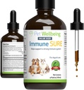 Animali Benessere Immune Sicuro per Cani - Supporta Difezioni Immune Normali, Gut Flora Balance, Andrographis, Echinacea, Vitamina C, Zinco - Integratore Erbologico-Formulato Veterinaria 4 oz (118 ml)