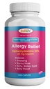 Rilievo di allergia di HEALTH LFE, Difenidramina di medicina Caplets HCl, 25 mg | Bambini e adulti | Allevia starnuti, Runny Nose, Sintomi di febbre da fieno, Occhi prurito e gola (Grande, 1000 Conte)