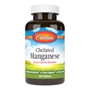 Carlson - Chelated Manganese, 20 mg - Assorbimento Superiore, Metabolismo sano, Supporto e salute del cervello, 250 compresse