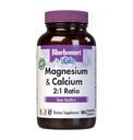 Bluebonnet Nutrition Magnesium & Calcium 2:1 Ratio, Bone Health*, Non OGM, Vegan, Kosher Certified, Gluten-Free, Soy-Free, Dairy-Free, 180 capsule vegetali, 60 Serve