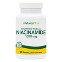 NaturesPlus Niacinamide, rilascio prolungato - 1000 mg, 90 compresse - Supplemento vitamina B3 ad alta potenza - Vegetariano, senza glutine - 90 porzioni