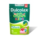 Dulcolax Kids Saline Lassativo Soft Chews, Stimolant-Free Lassativi, Gentle Constipation Relief per Bambini, Sgabello Softens, Anguria Flavor, Magnesium Hydroxide 1200 mg, 15 Conte