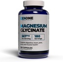 GenOne Magnesio Glycinate Capsule - Assorbimento potenziato per Bone & Mental Support - Genere su Stomach 567mg per Serving - 180 Count