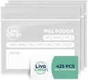 LivaClean 425 Pack Pillole di spessore aggiornato per viaggio - Borse di pillole, Borsa di medicina per viaggiare
